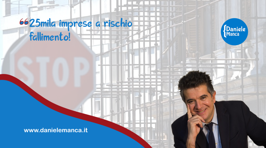 25mila imprese a rischio fallimento